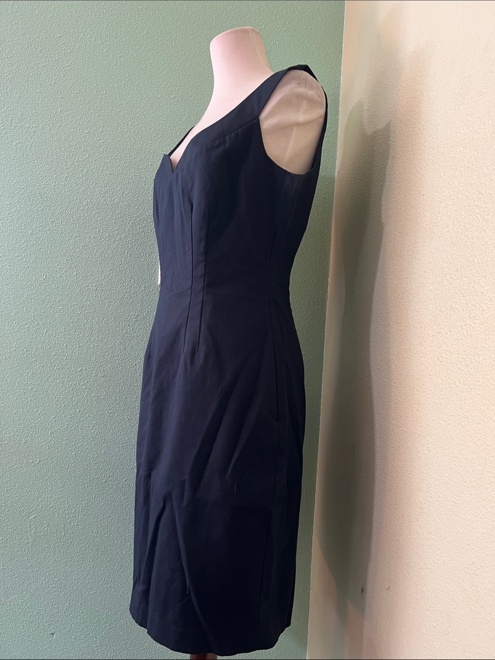Tahari Black Sleeveless Sheath Dress with Sweetheart Neckline - Picture 3 of 5